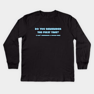 Do You Remember The First Time?, blue Kids Long Sleeve T-Shirt